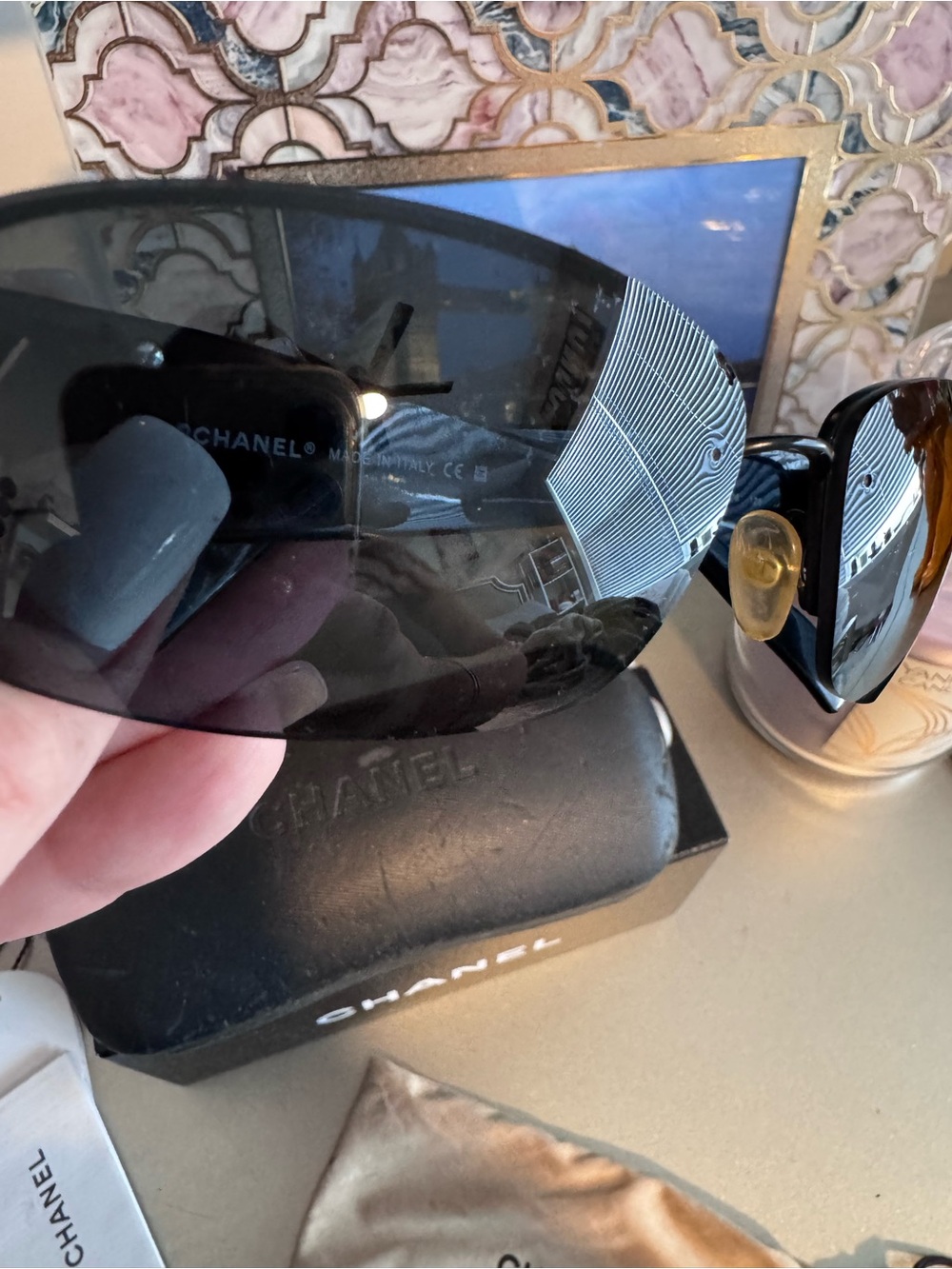 CHANEL 4117-B Vintage Black Sunglasses - Picture 8 of 15